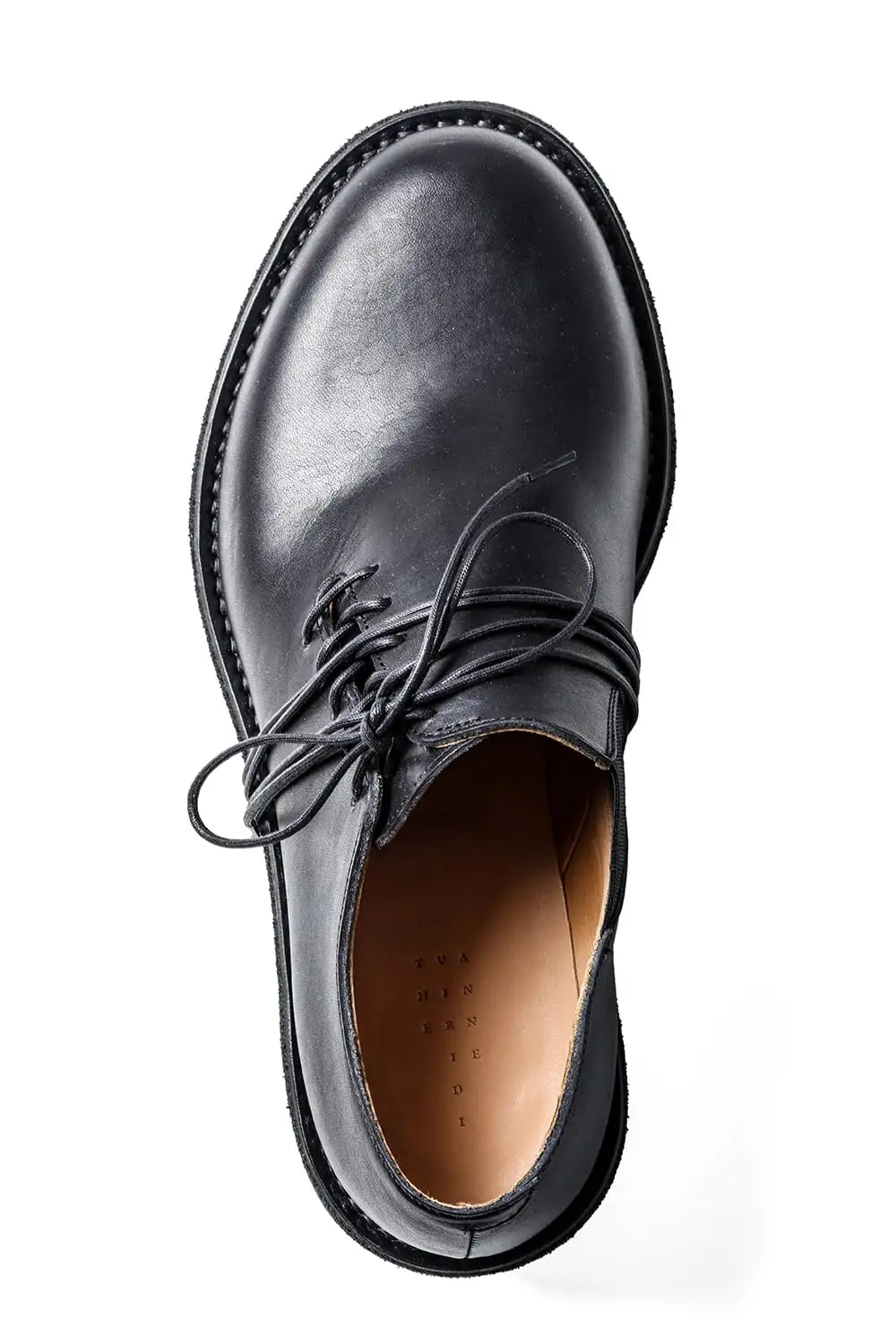 Diagonal Lace-up Derby Shoes  Black