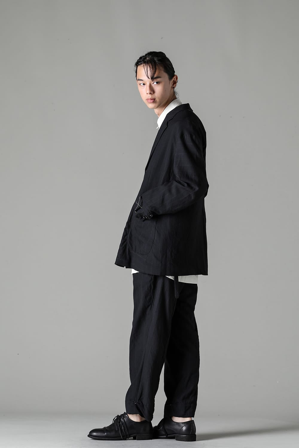 Patch Worked Relax Fit Blazer Stripe Serge Wool HERBIE