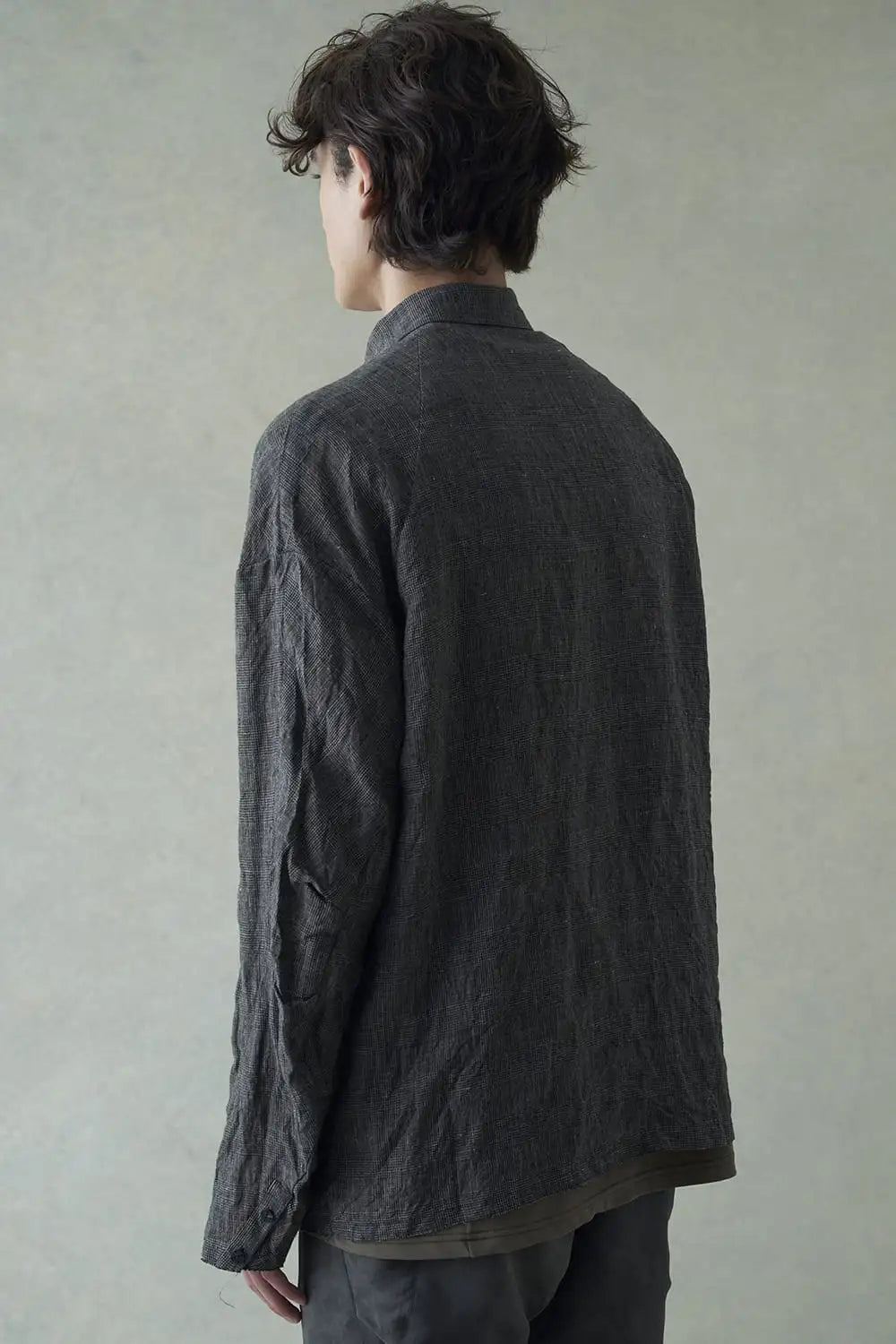 ジャケット リネン グレンチェック