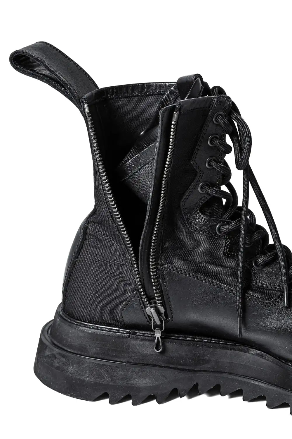 Cow Skin Lace Up Boots