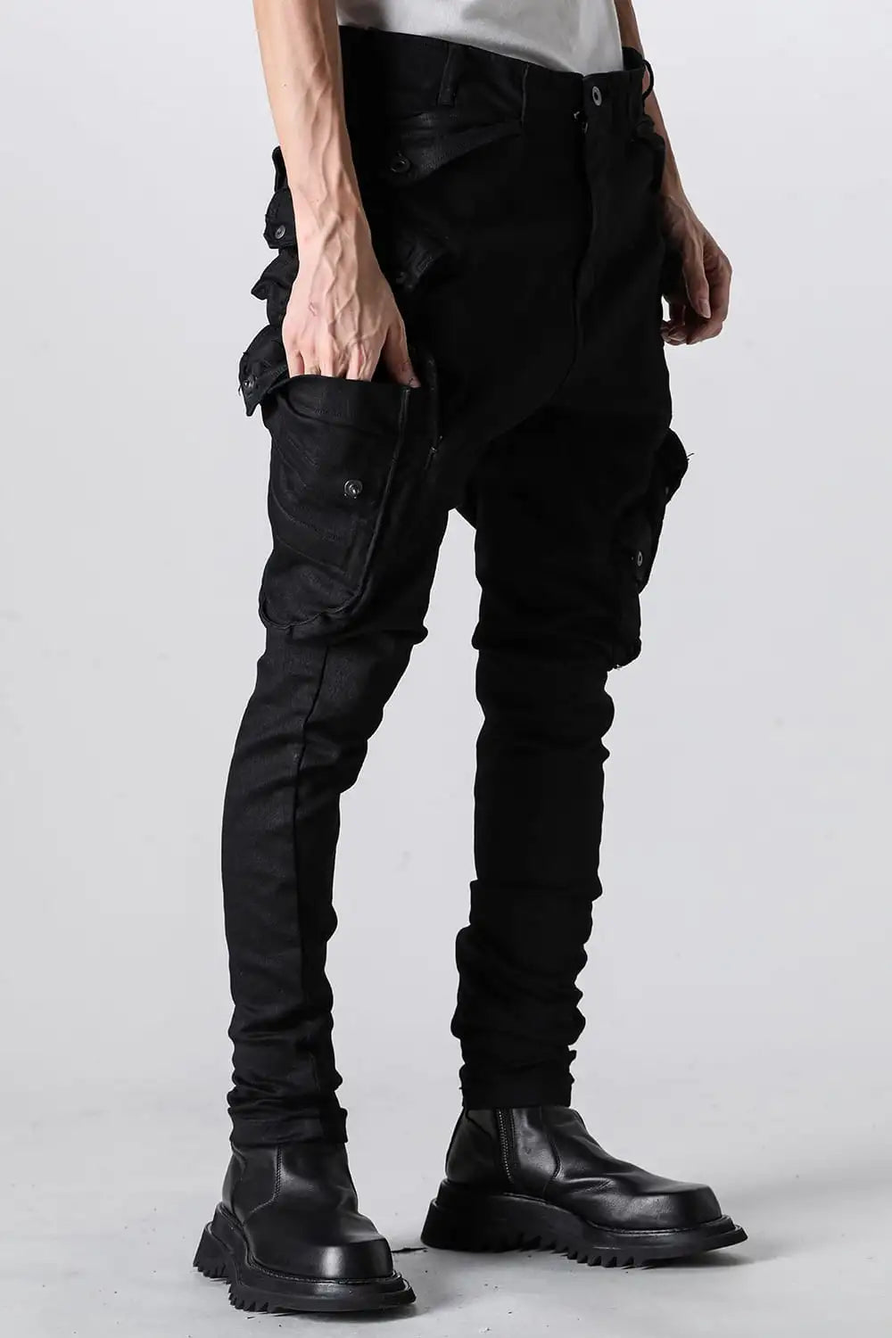 10.5oz Stretch Denim Gas Mask Skinny Pants