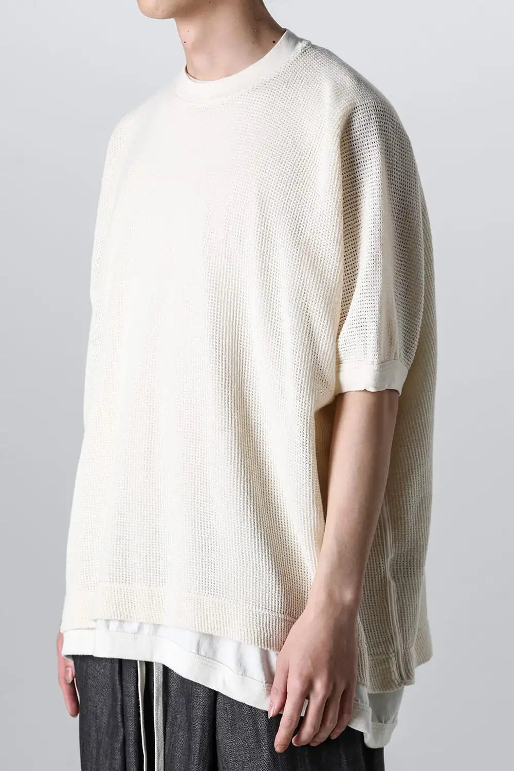 BASIC MESH TEE Cotton Mesh KINARI