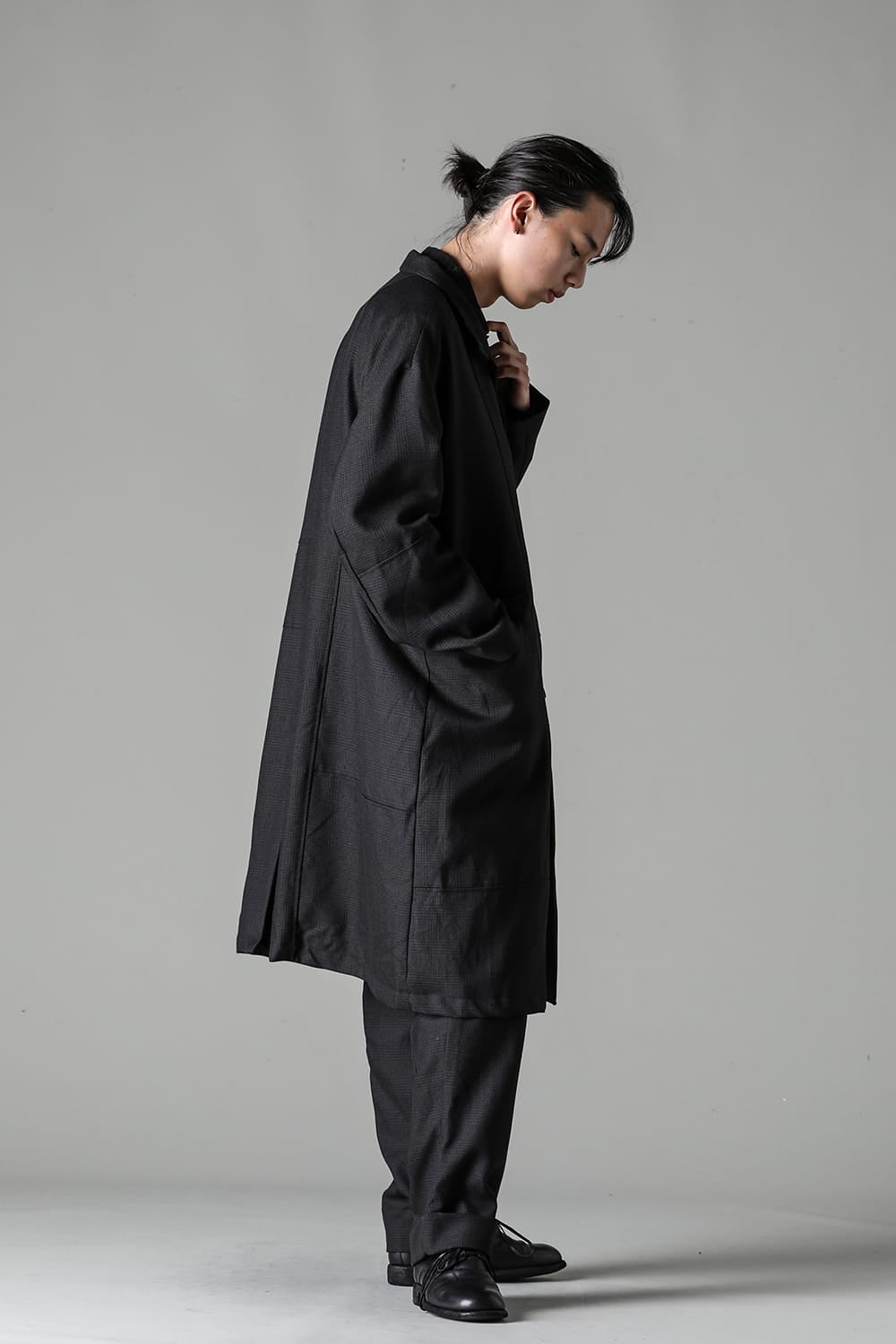 パッチワーク リラックス フィット コート グレン チェック FIGS