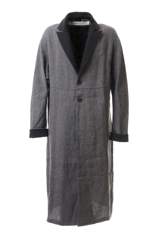 Linen Herringborne Bio Finish Light Coat - CA5-LI13 GrayBlack