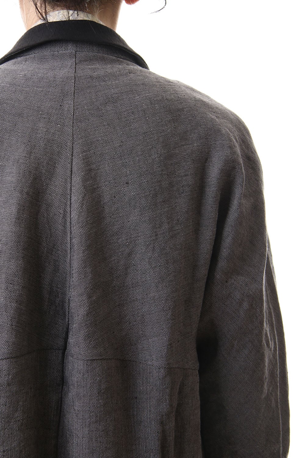 Linen Herringborne Bio Finish Light Coat - CA5-LI13 GrayBlack
