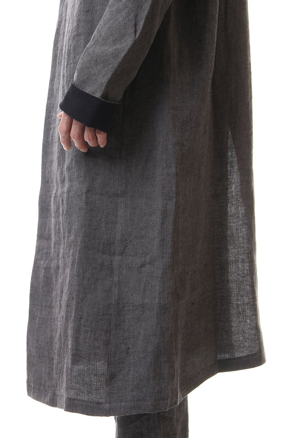 Linen Herringborne Bio Finish Light Coat - CA5-LI13 GrayBlack