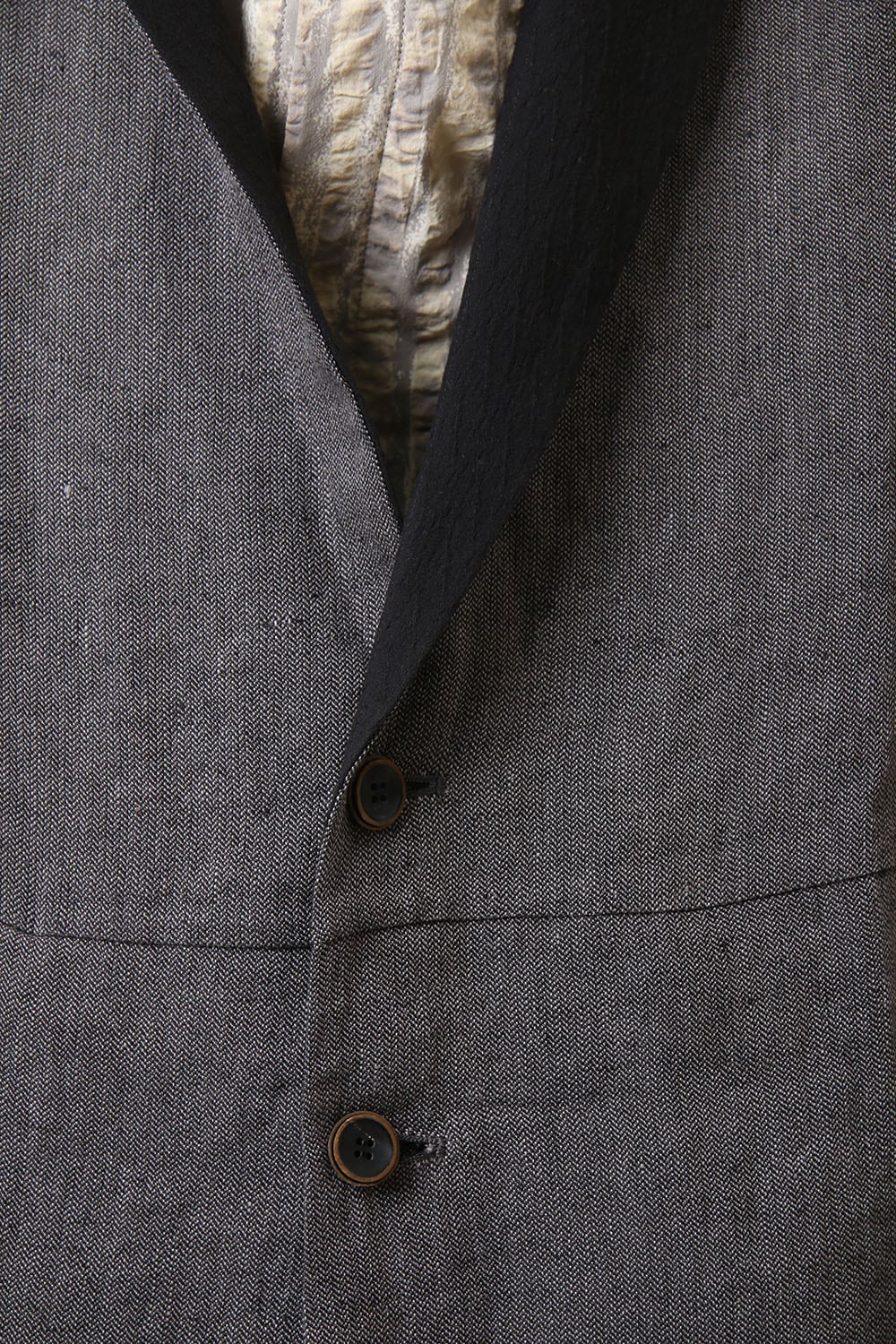 Linen Herringborne Bio Finish Light Coat - CA5-LI13 GrayBlack