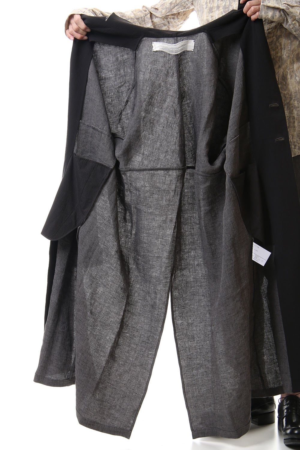 Linen Herringborne Bio Finish Light Coat - CA5-LI13 GrayBlack