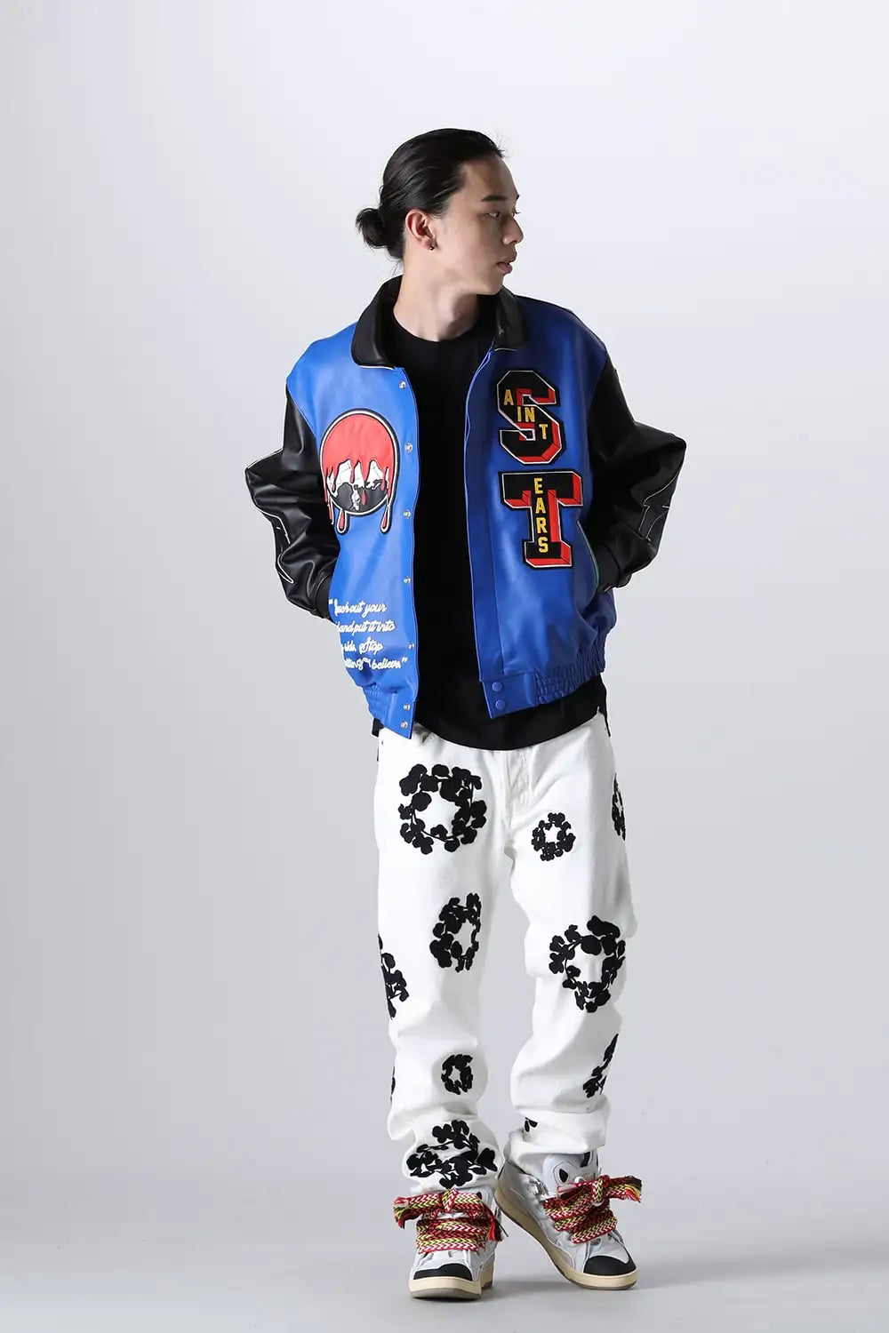 DENIM TEARS × SAINT Mxxxxxx HOLY GRAIL Varsity Jacket