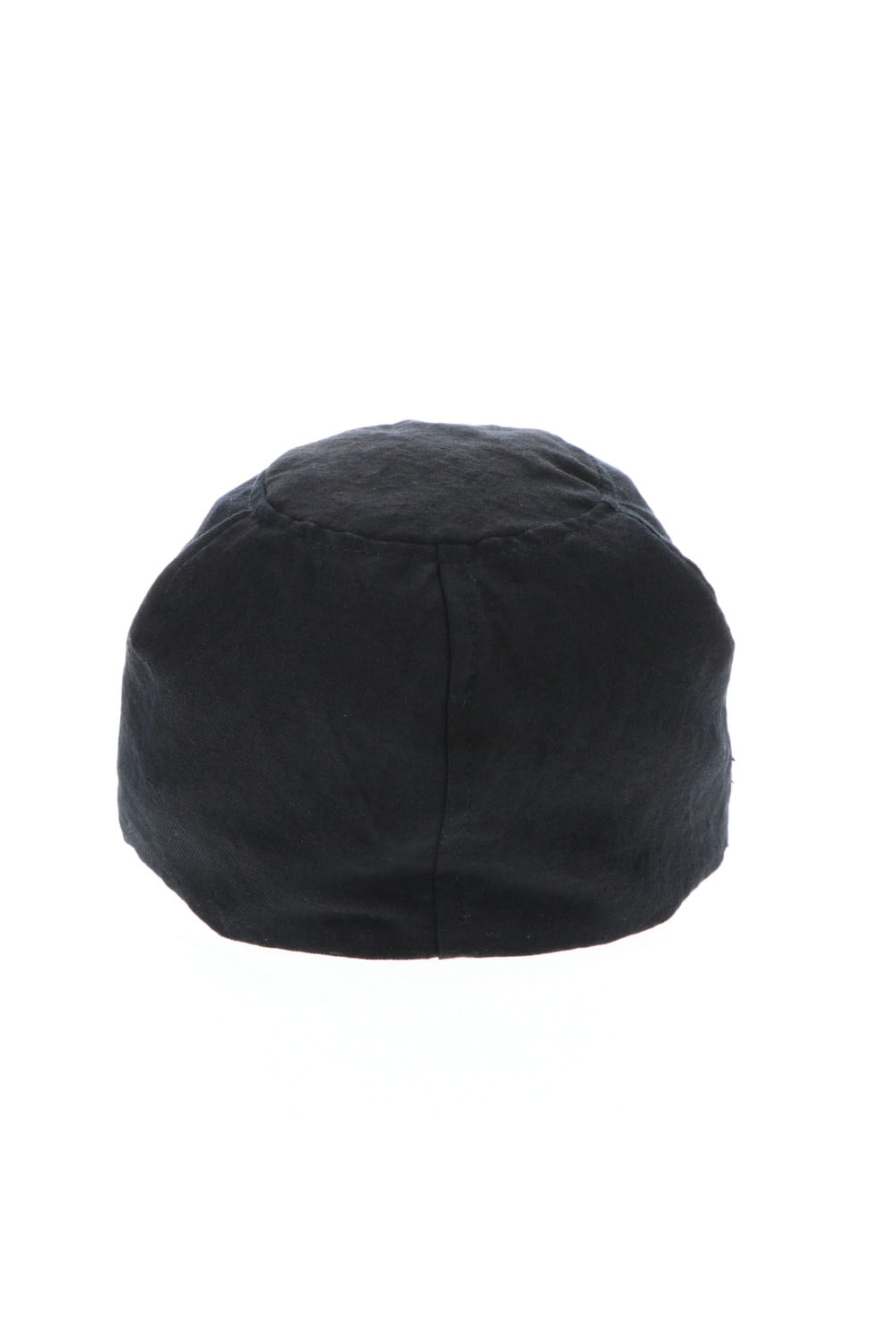 Cap Black Wool Linen Twill