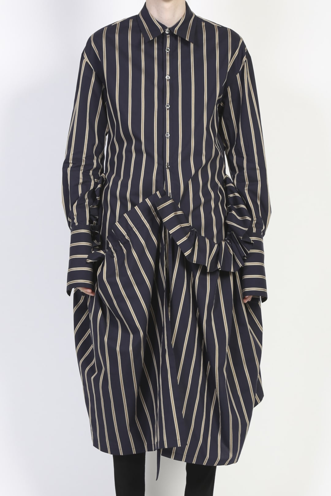 LINE STRIPE WRAP SHIRTS UNSEX