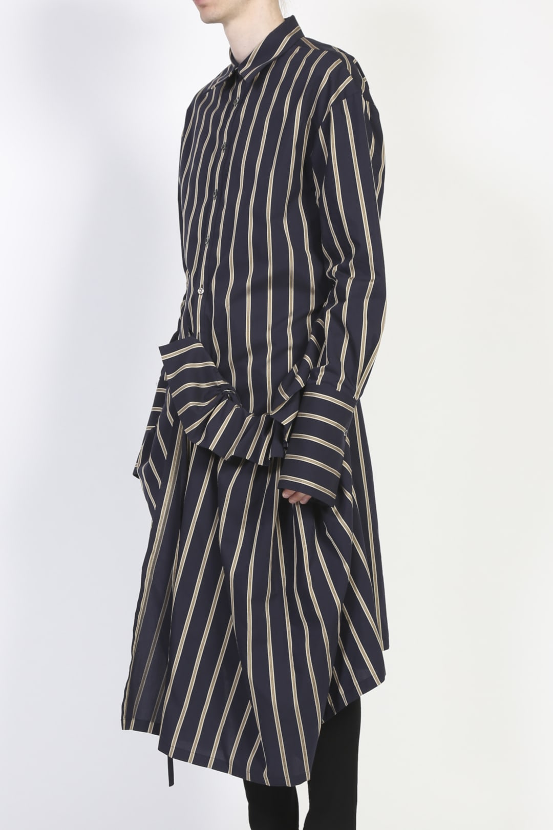 LINE STRIPE WRAP SHIRTS UNSEX