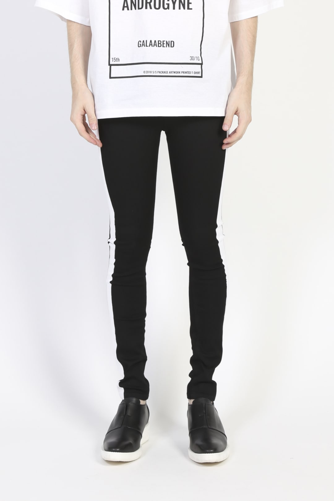 EX FIT DENIM SKINNY SIDE STRIPE RUBBER
