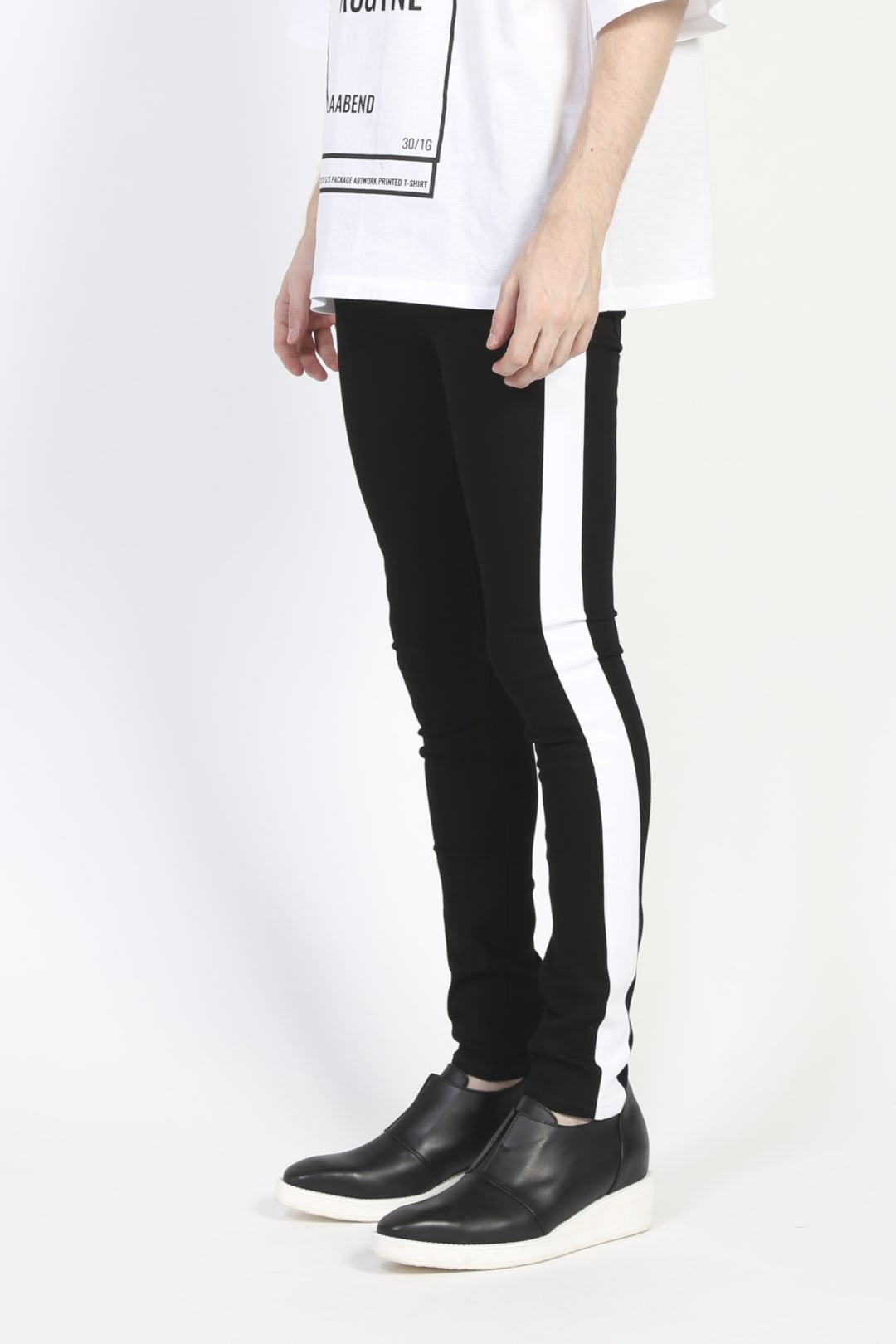 EX FIT DENIM SKINNY SIDE STRIPE RUBBER