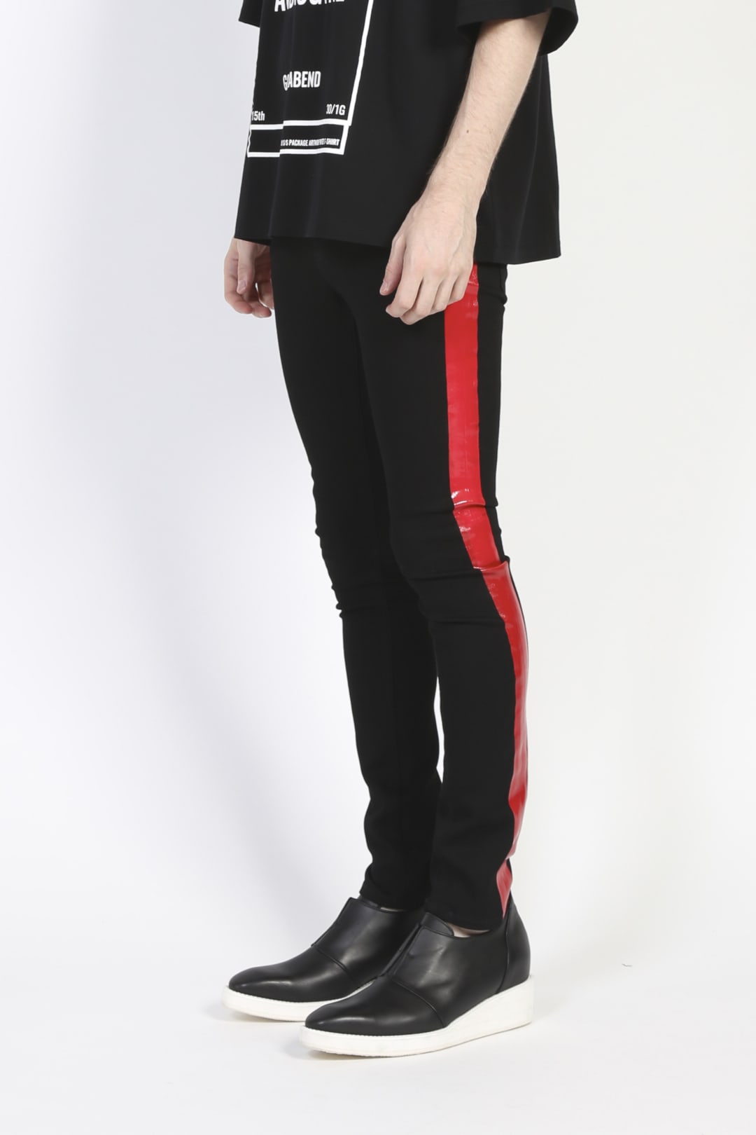 EX FIT DENIM SKINNY SIDE STRIPE RUBBER