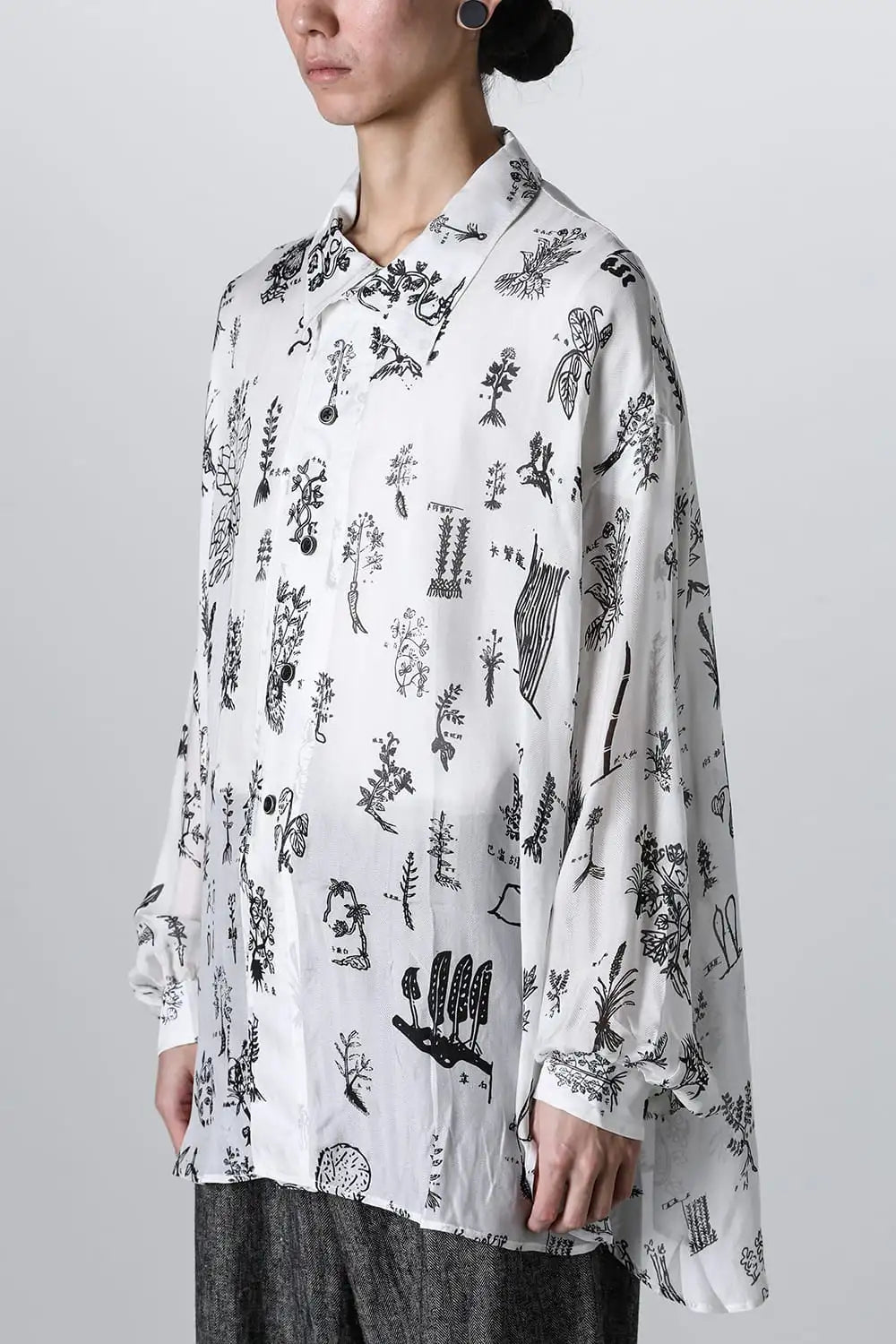 Chinese Medicine Print LS Shirt