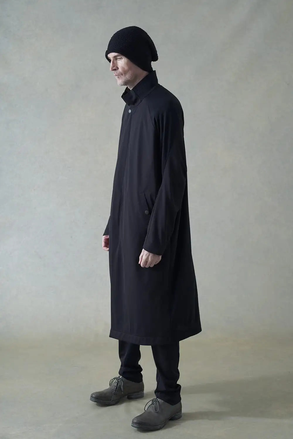 Hight neck coat water repellent polyester