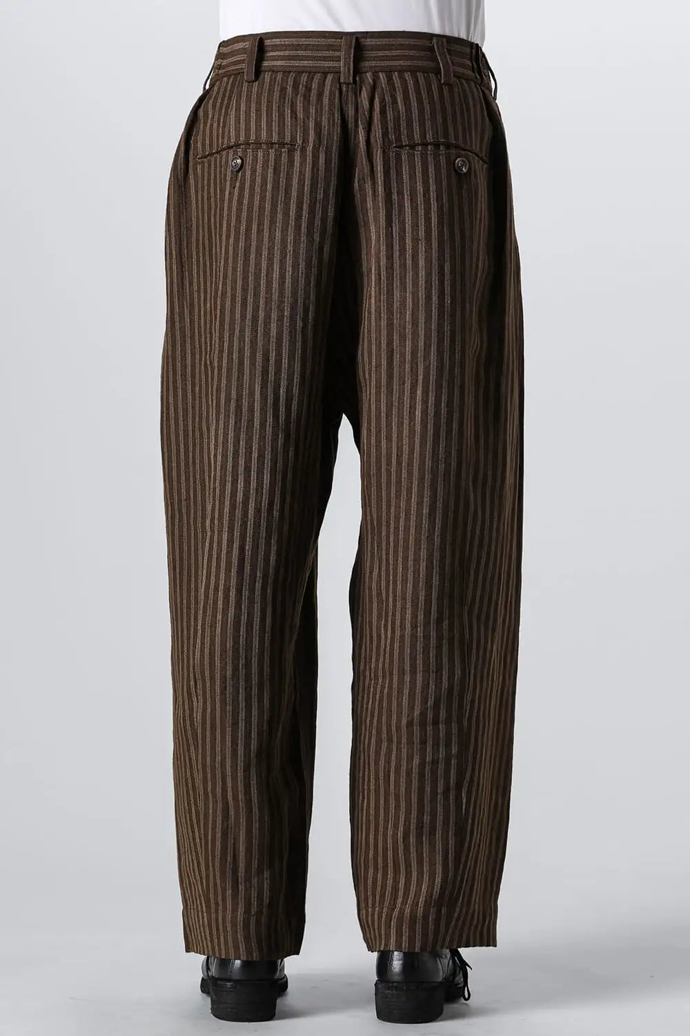 Front Pleats Tapered Long Trousers