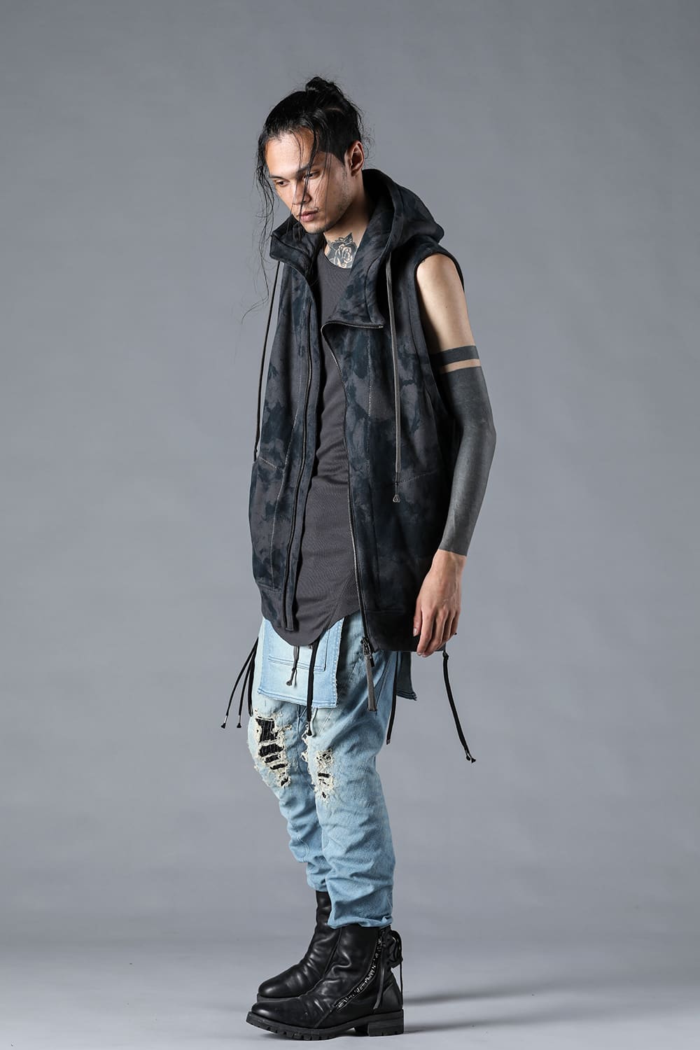 Untwisted Fleece-Line Coate Hooded Vest