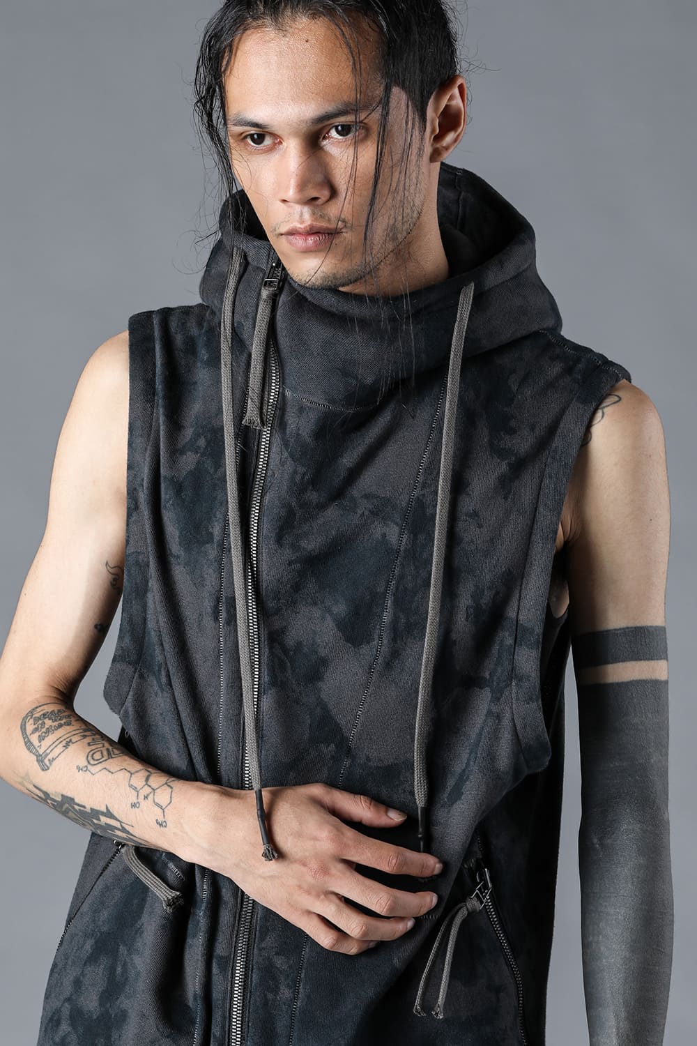 Untwisted Fleece-Line Coate Hooded Vest