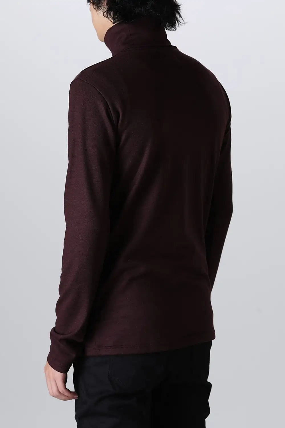 Washable Wool Turtle Neck Bordeaux