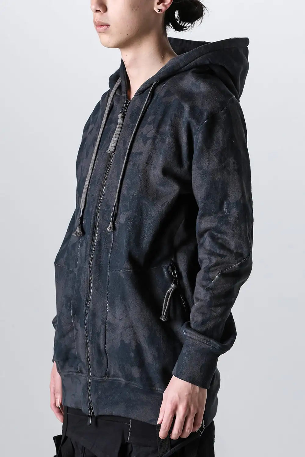 Untwisted Fleece-Lined Coating Hooded Jacket