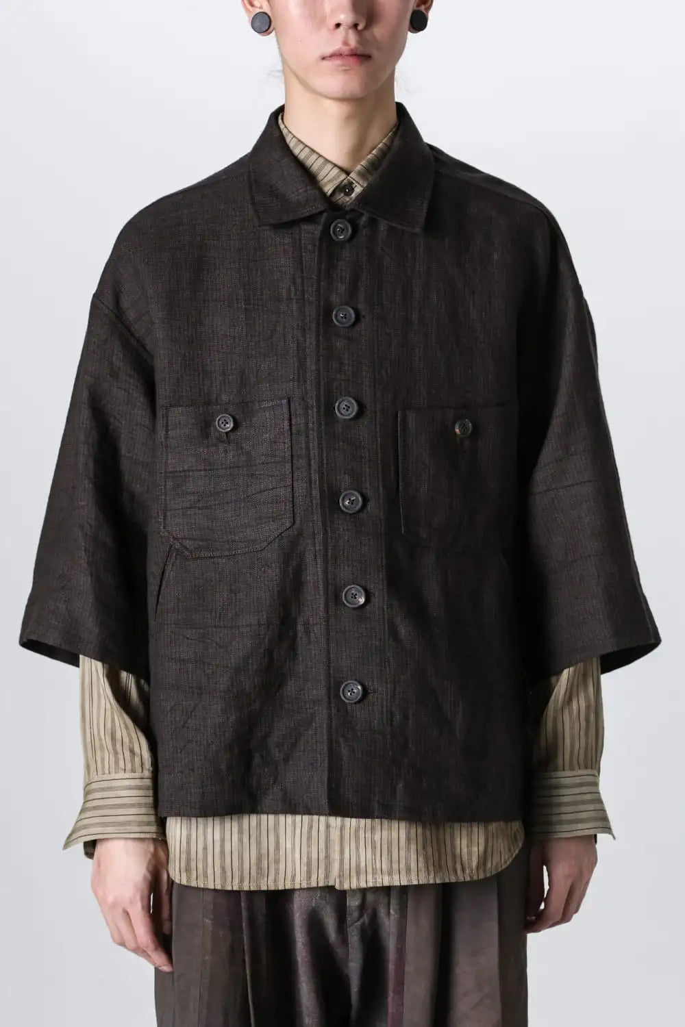 Oversized Short Sleeve Workers Shirt
