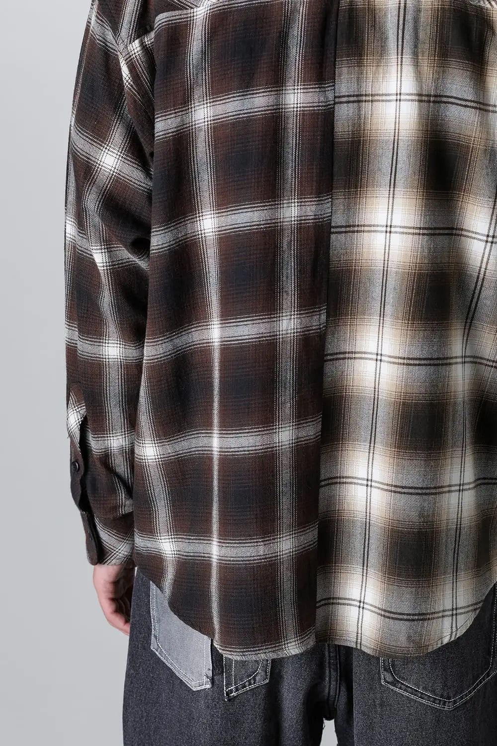 ドッキングシャツ ブラウン