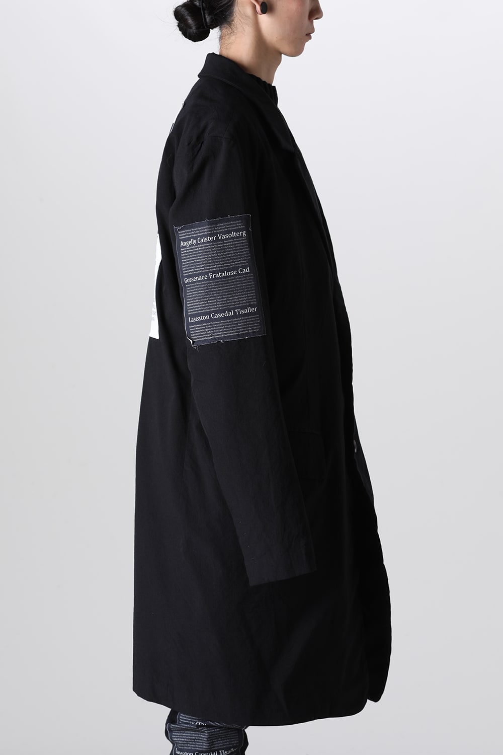 Oversized Long Jacket w/Printed Patches