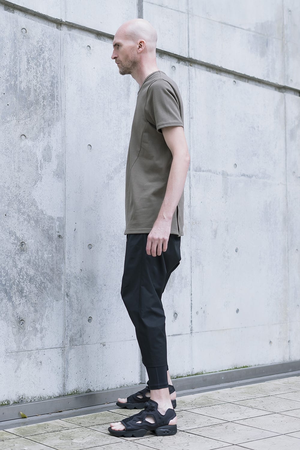 CREW NECK SIDEVENT S/S - Khaki - CM-1802