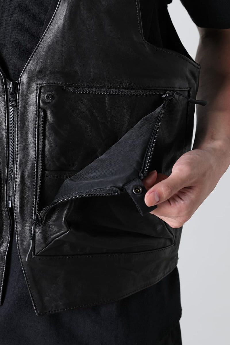 Tactical Leather Cargo Vest