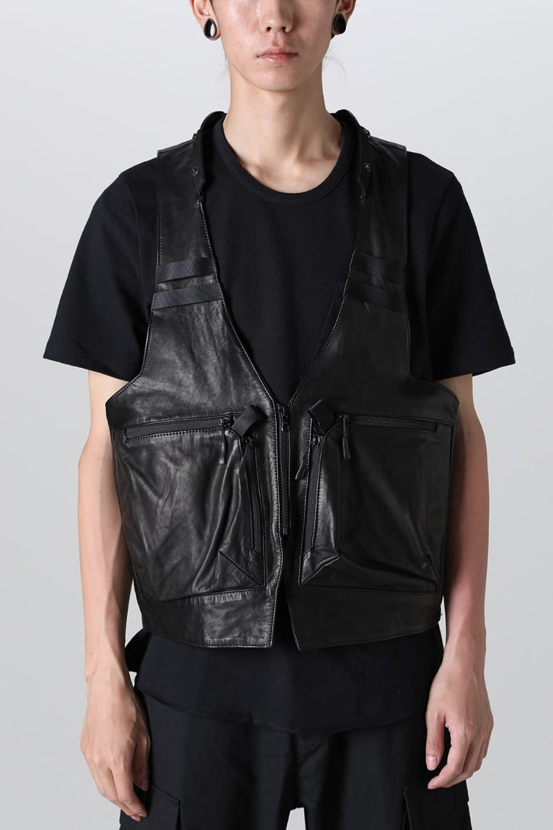 Tactical Leather Cargo Vest