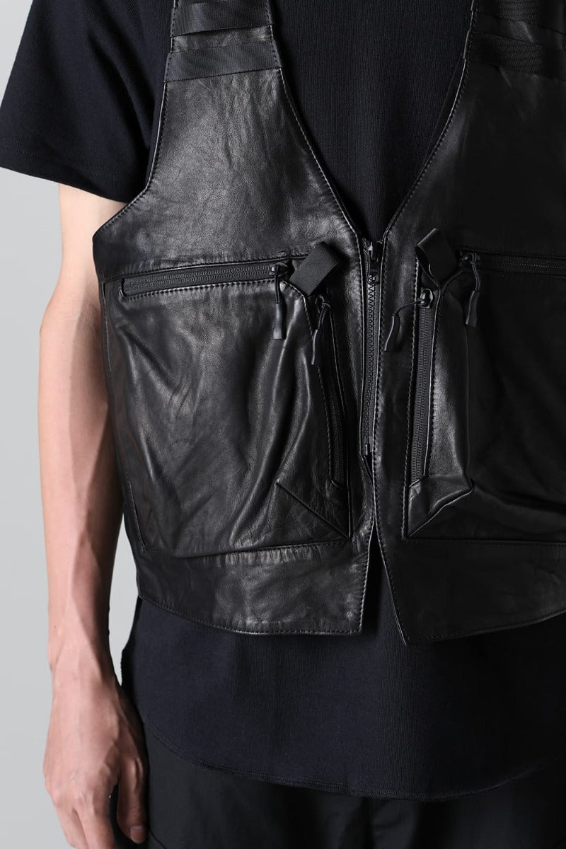 Tactical Leather Cargo Vest