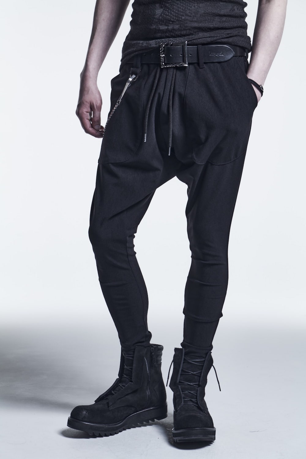 Saruel Pants Black/White Print