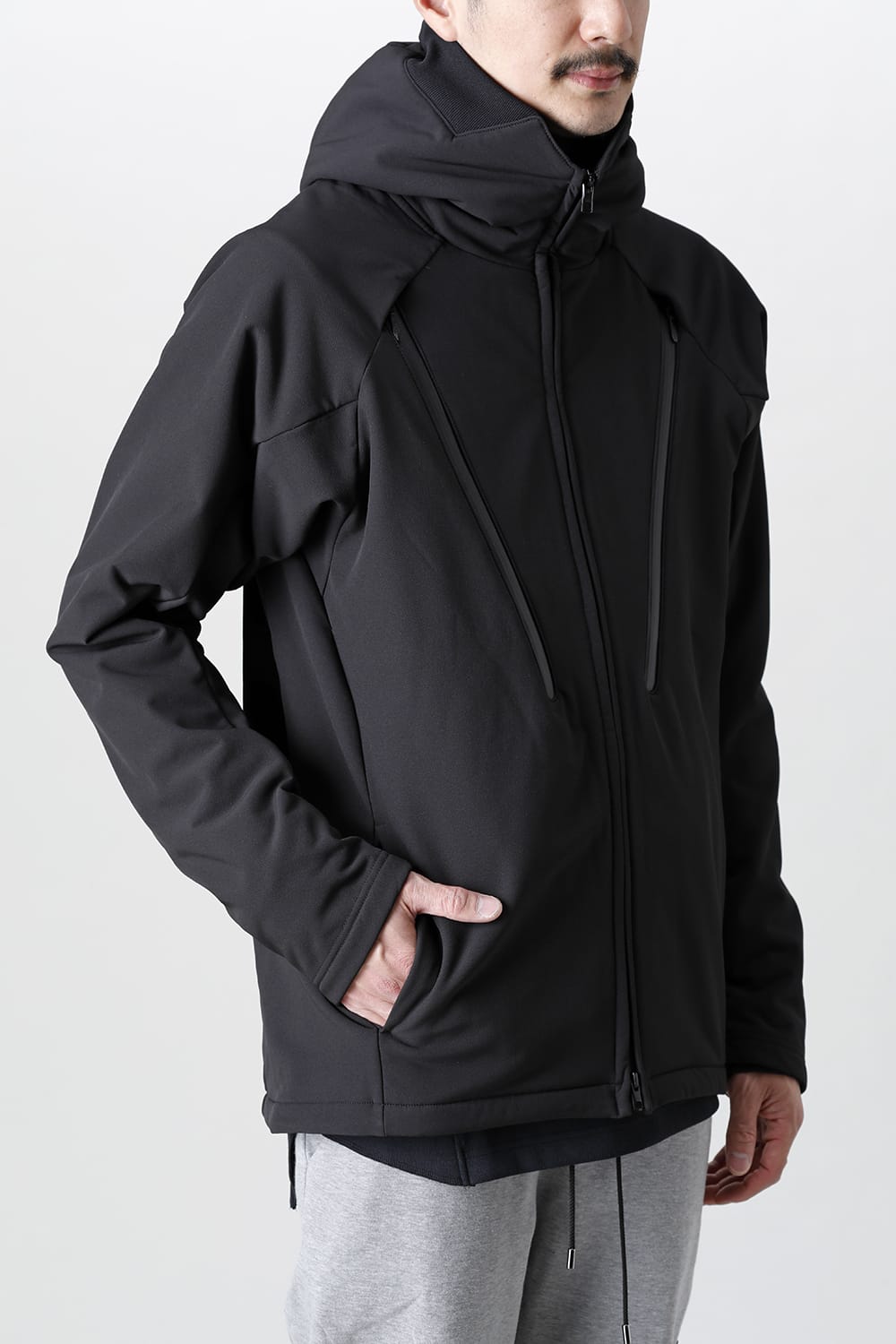 Vacuum Neck Soft Shell Parka Black