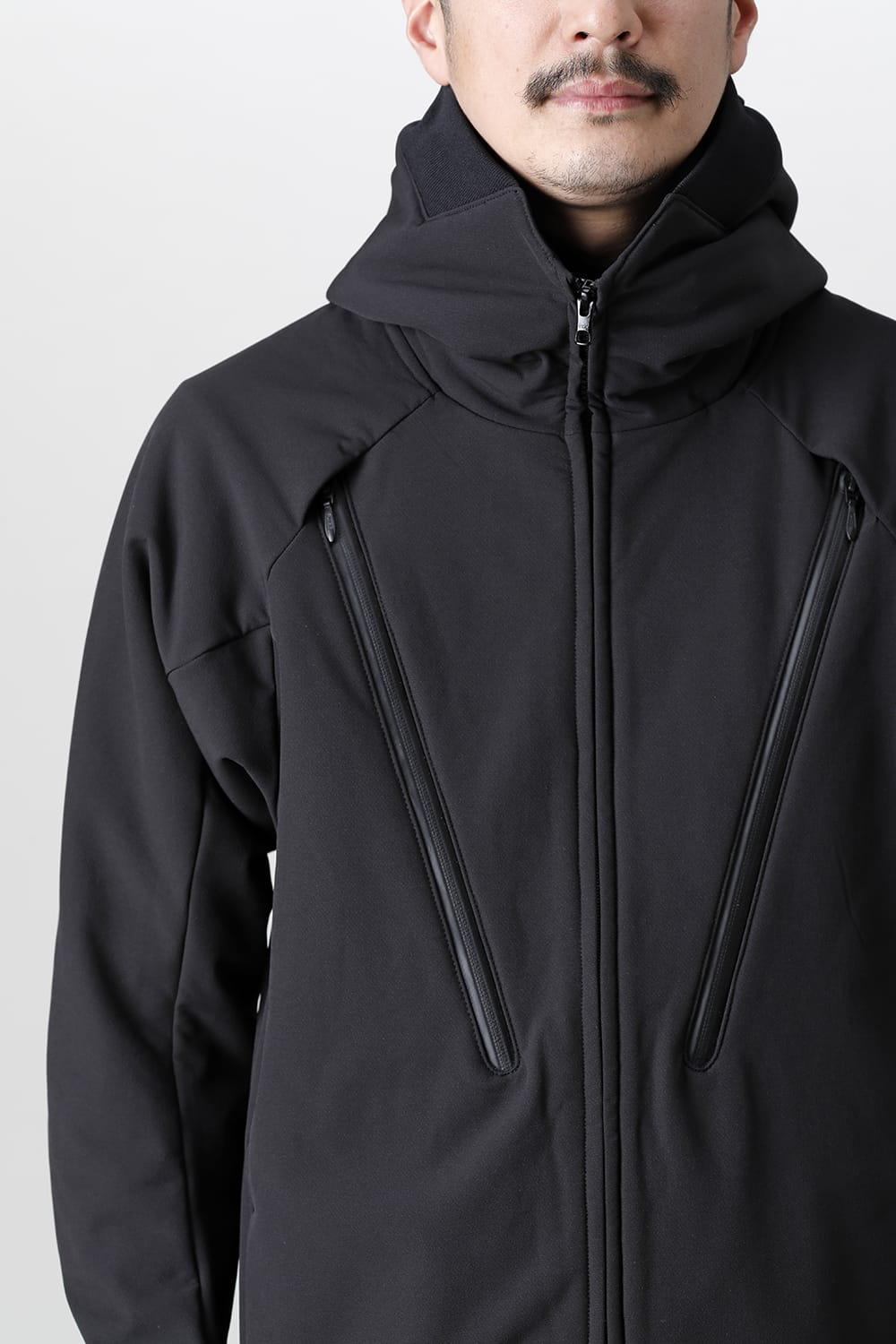 Vacuum Neck Soft Shell Parka Black