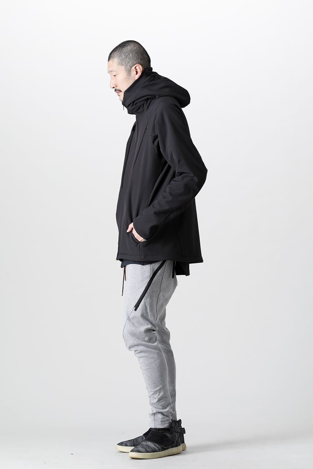 Vacuum Neck Soft Shell Parka Black