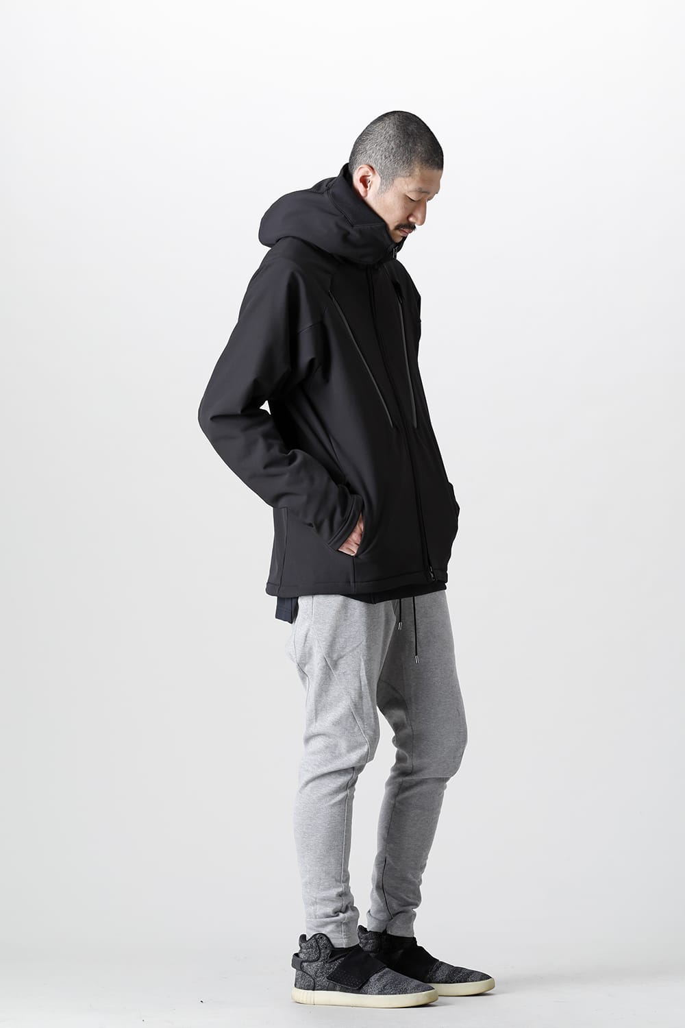 Vacuum Neck Soft Shell Parka Black