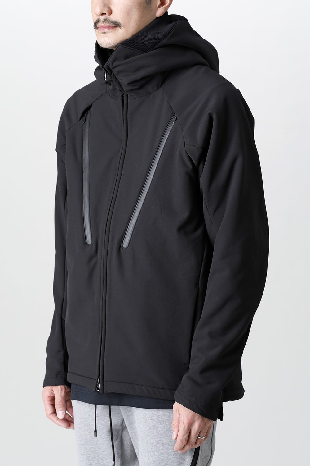 Vacuum Neck Soft Shell Parka Black