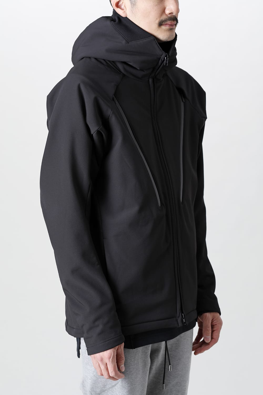 Vacuum Neck Soft Shell Parka Black