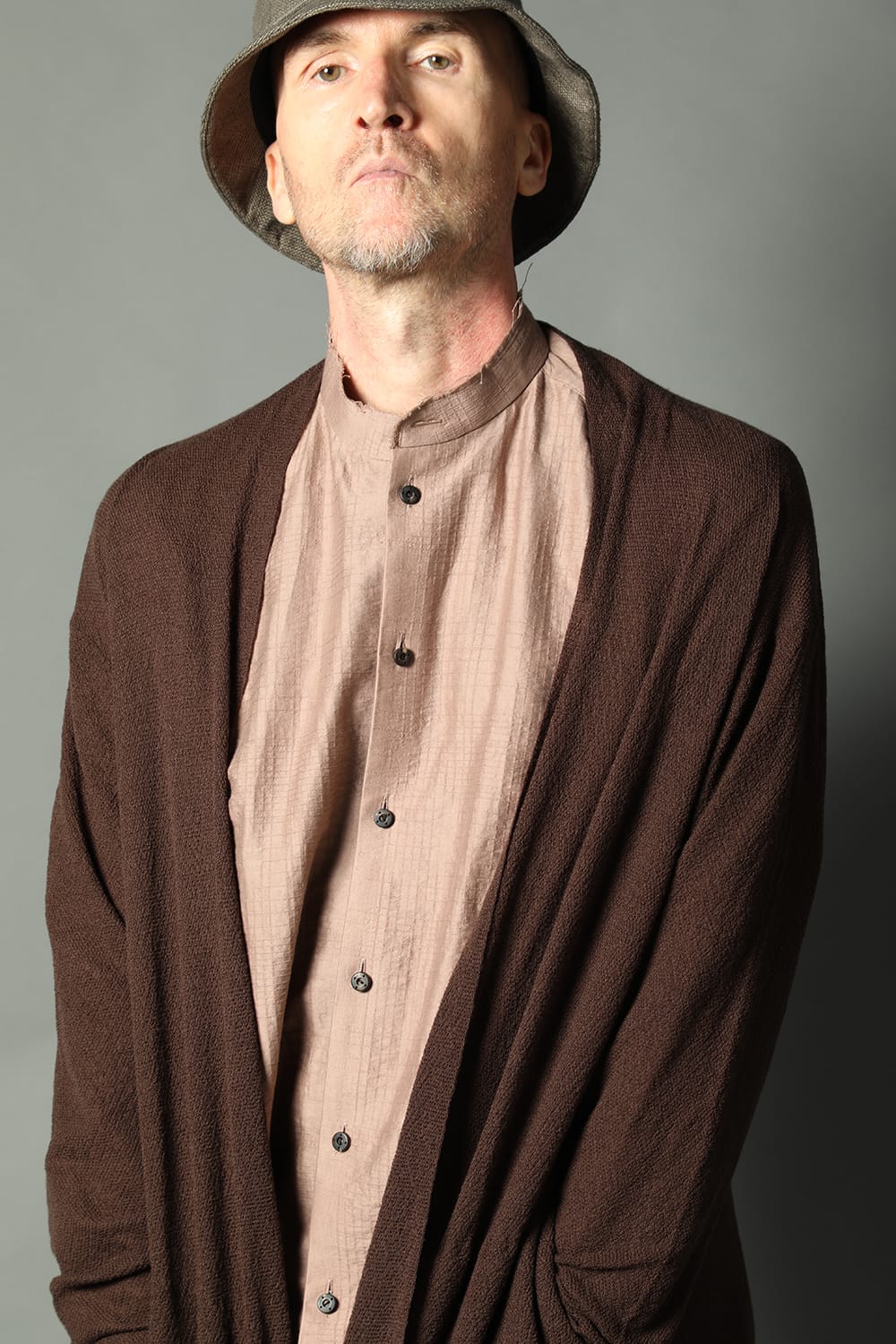 Long cardigan merino wool  Dark Brown