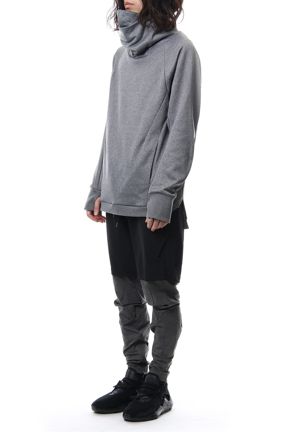 COVERED NECK L/S