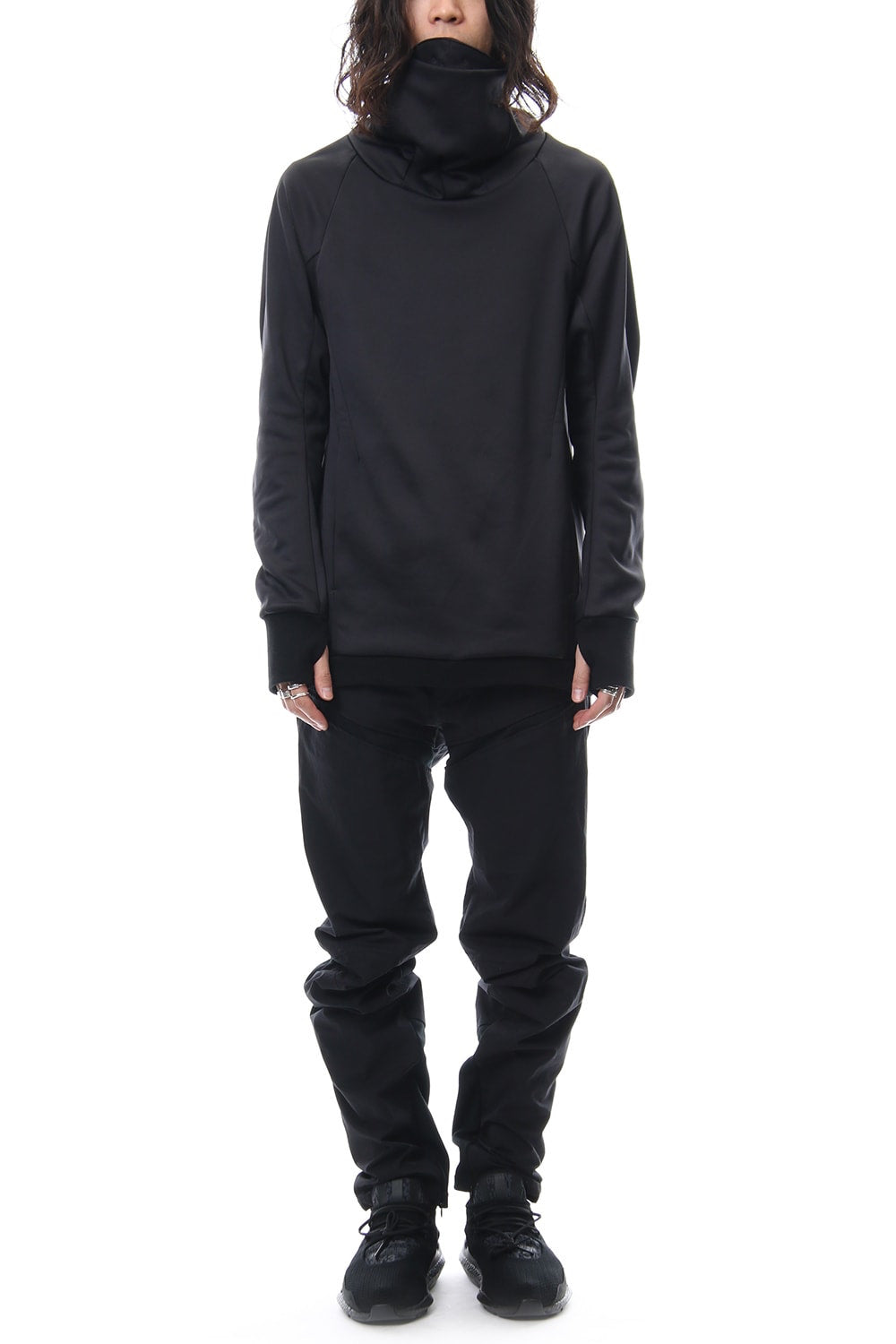 COVERED NECK L/S