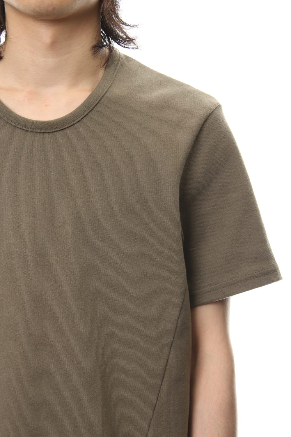 CREW NECK SIDEVENT S/S - Khaki - CM-1802