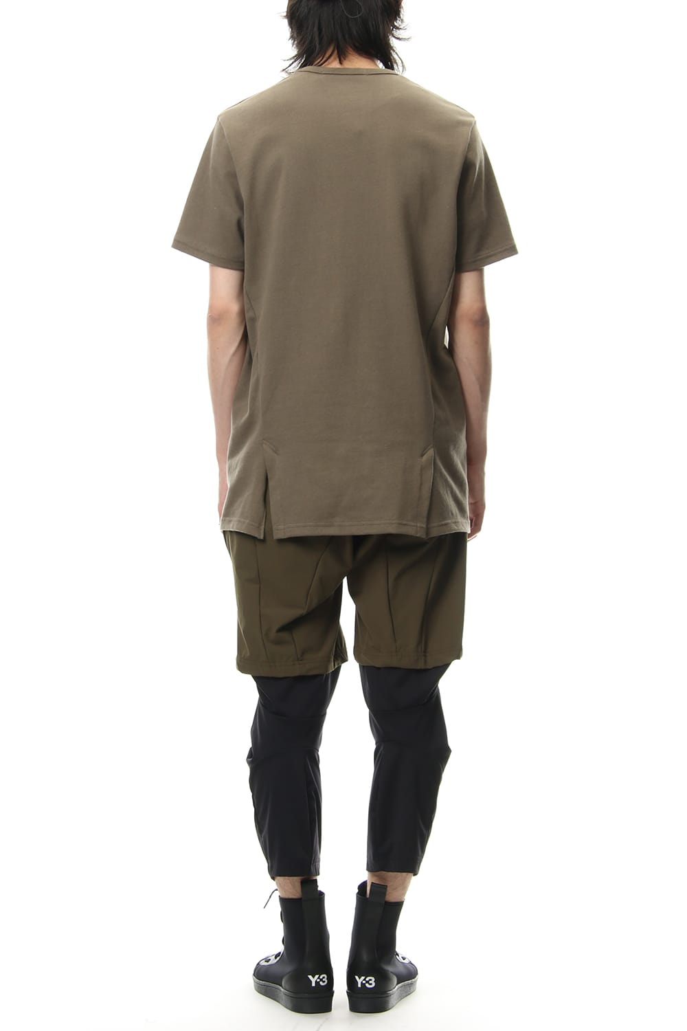 CREW NECK SIDEVENT S/S - Khaki - CM-1802