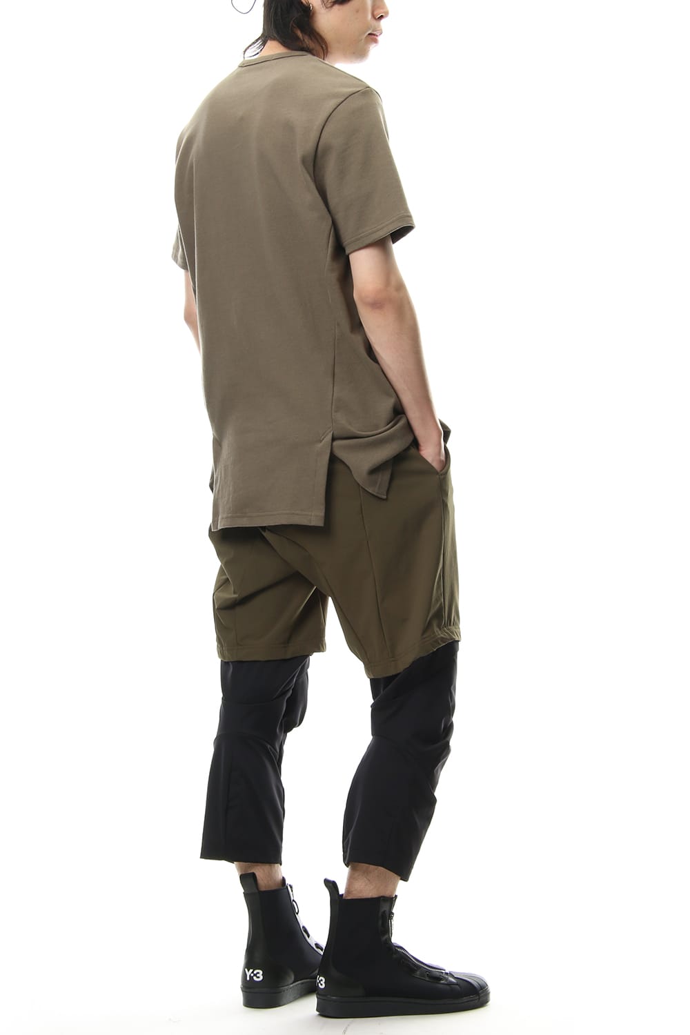 CREW NECK SIDEVENT S/S - Khaki - CM-1802