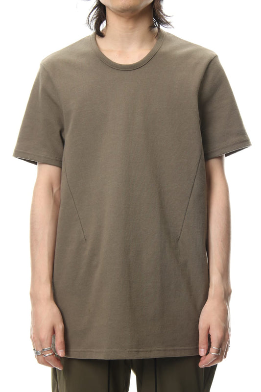 CREW NECK SIDEVENT S/S - Khaki - CM-1802