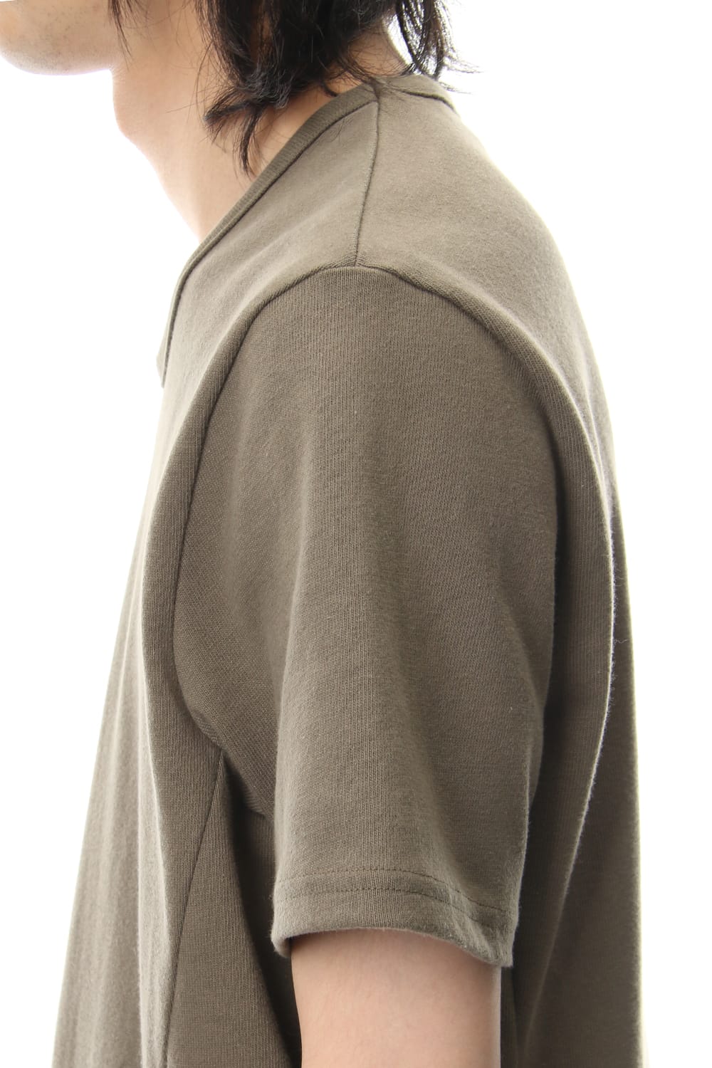 CREW NECK SIDEVENT S/S - Khaki - CM-1802