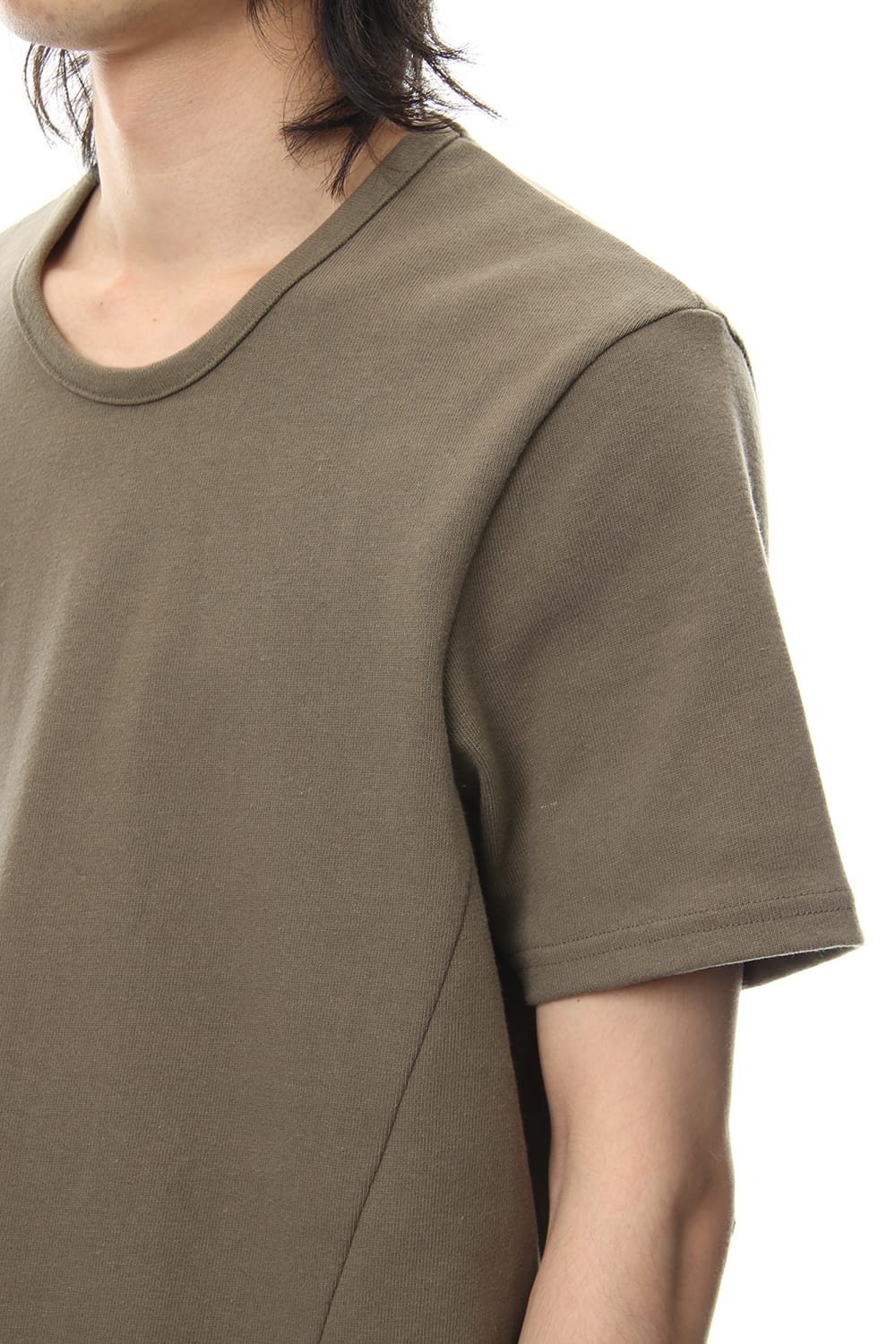 CREW NECK SIDEVENT S/S - Khaki - CM-1802