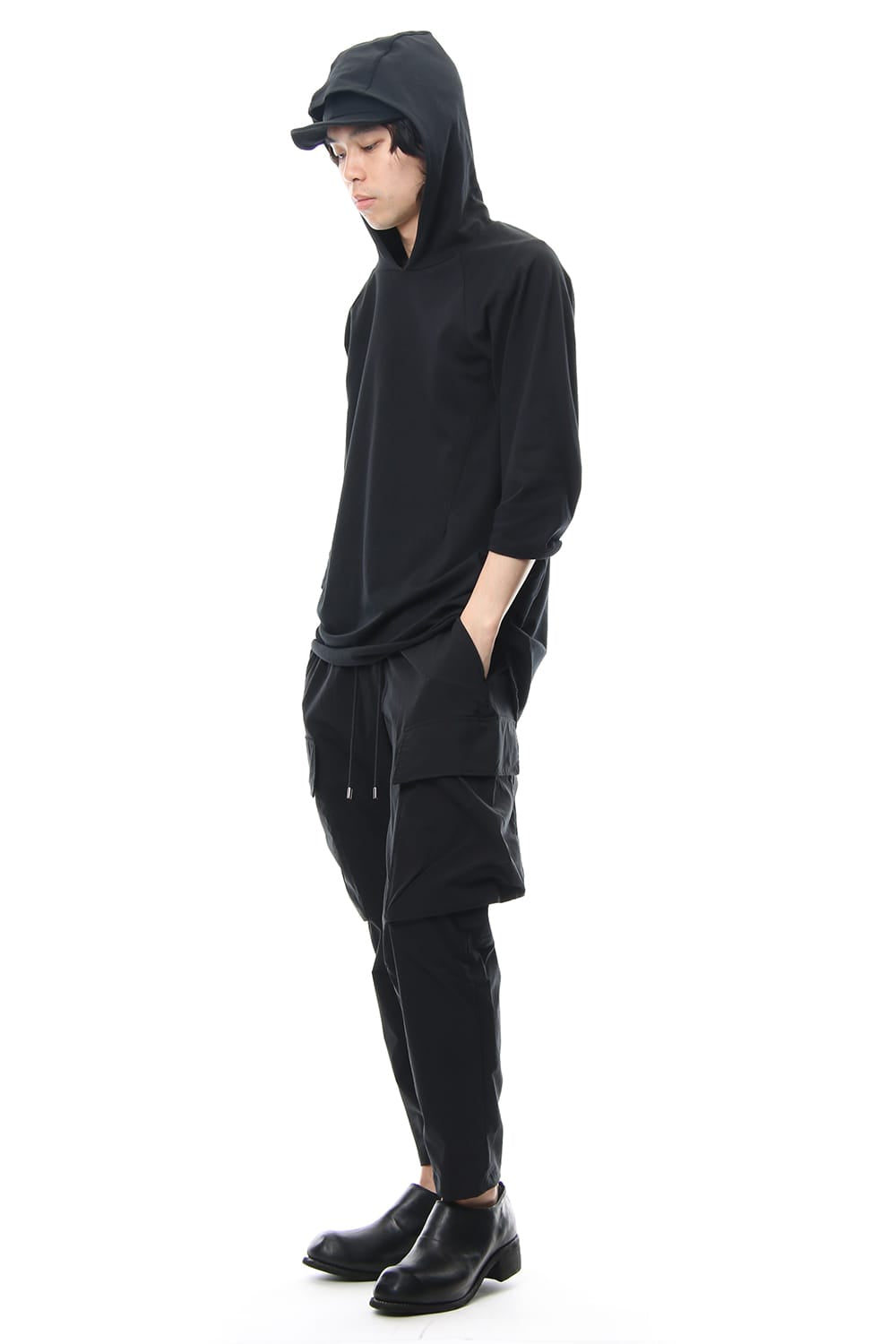 3/4 SLEEVE PARKA Black - CM-1804